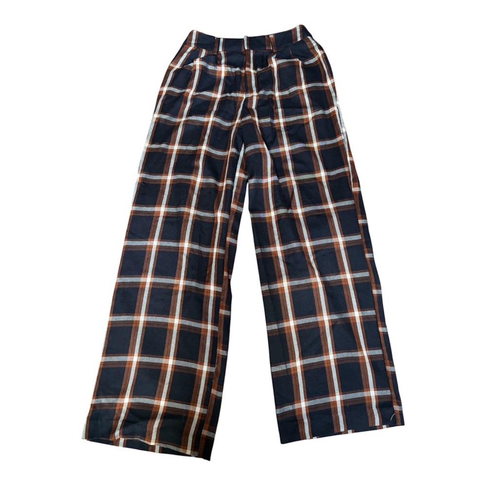 Forever 21 Contemporary Plaid Wide Leg Trousers